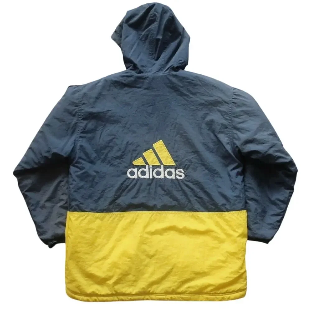 Vintage Adidas winter jacket full zip embroidered logo back 90s streetwear XL